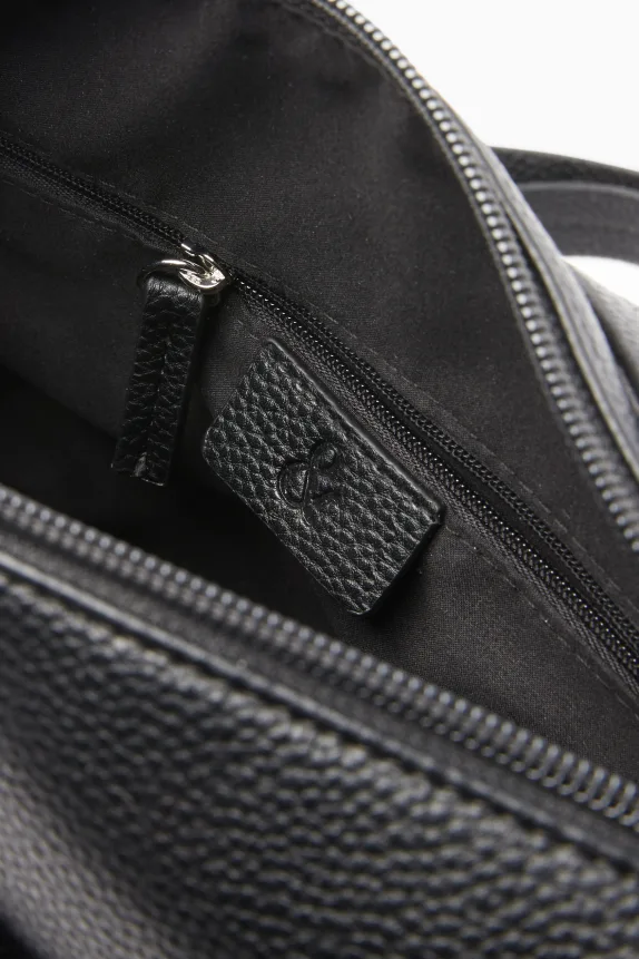 Crossbody bag - faux leather black