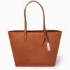 Large shopper - faux suede brown