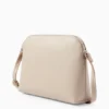 Crossbody bag - faux leather light beige