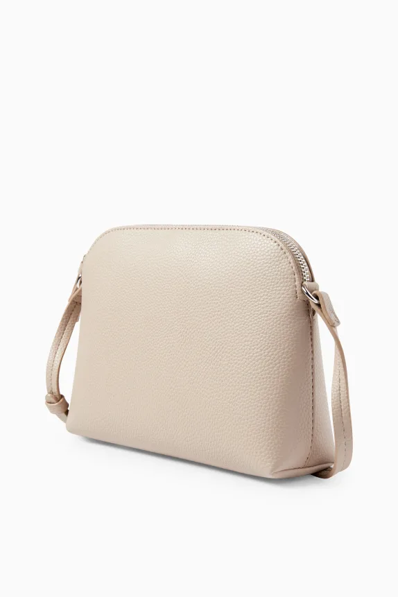Crossbody bag - faux leather light beige
