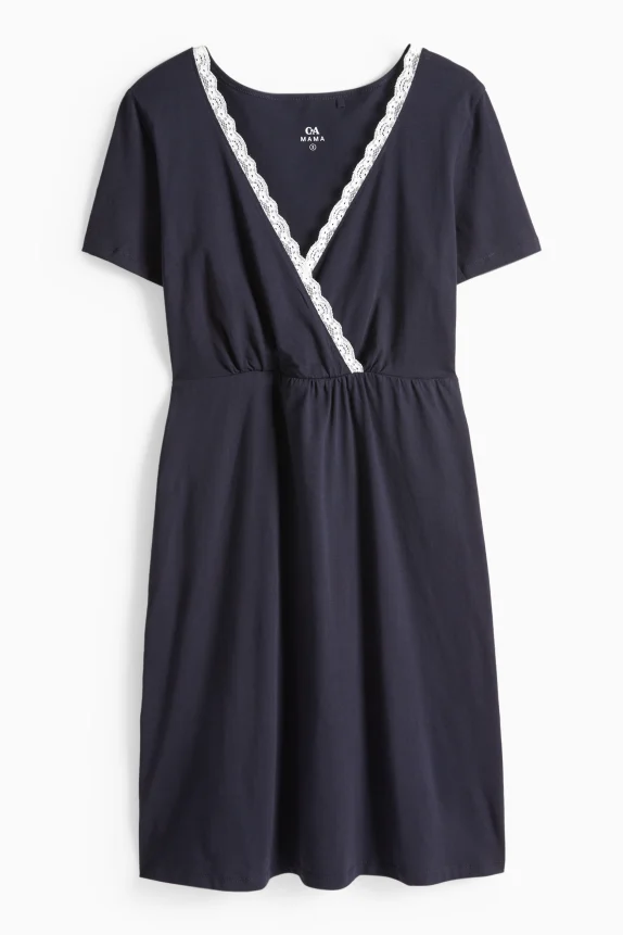 Nursing nightdress dark blue