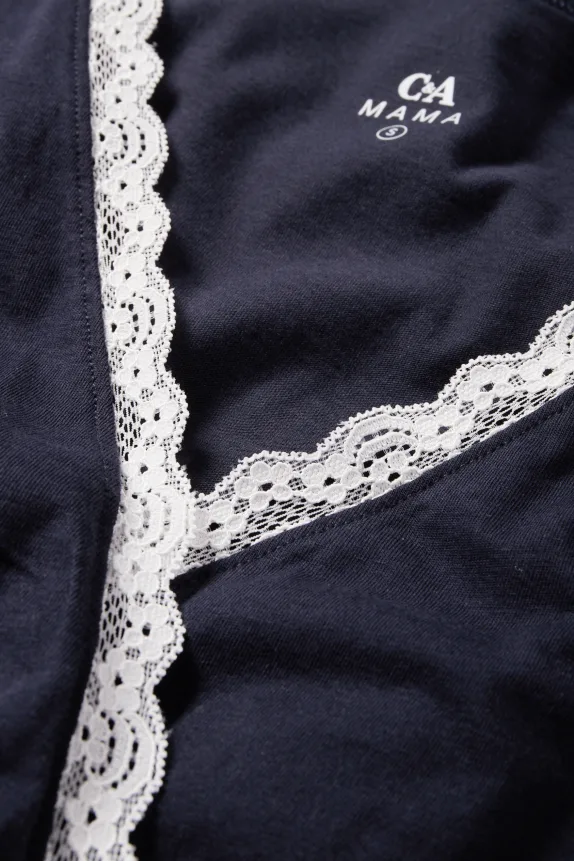 Nursing nightdress dark blue