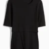 Nursing T-shirt - slim fit - ribbed black