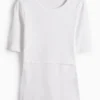 Nursing T-shirt - slim fit - ribbed white