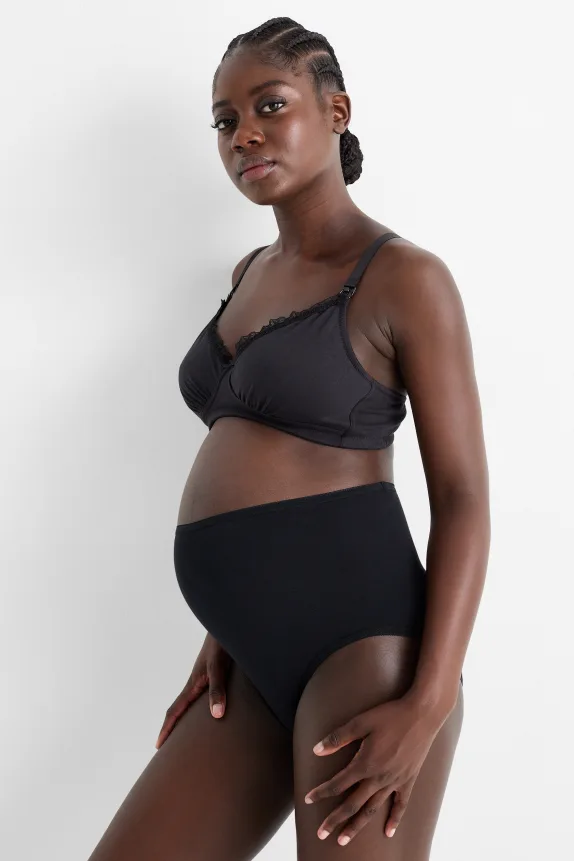 Multipack of 2 - non-wired nursing bra black