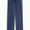 Maternity trousers - wide leg - denim look denim-dark blue