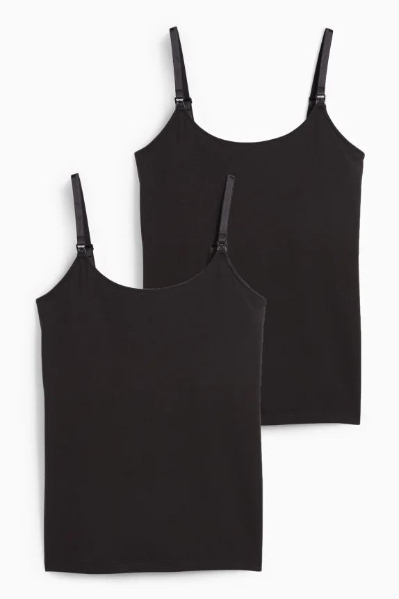 Multipack of 2 - nursing top black