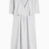 Nursing nightdress - polka dot light gray