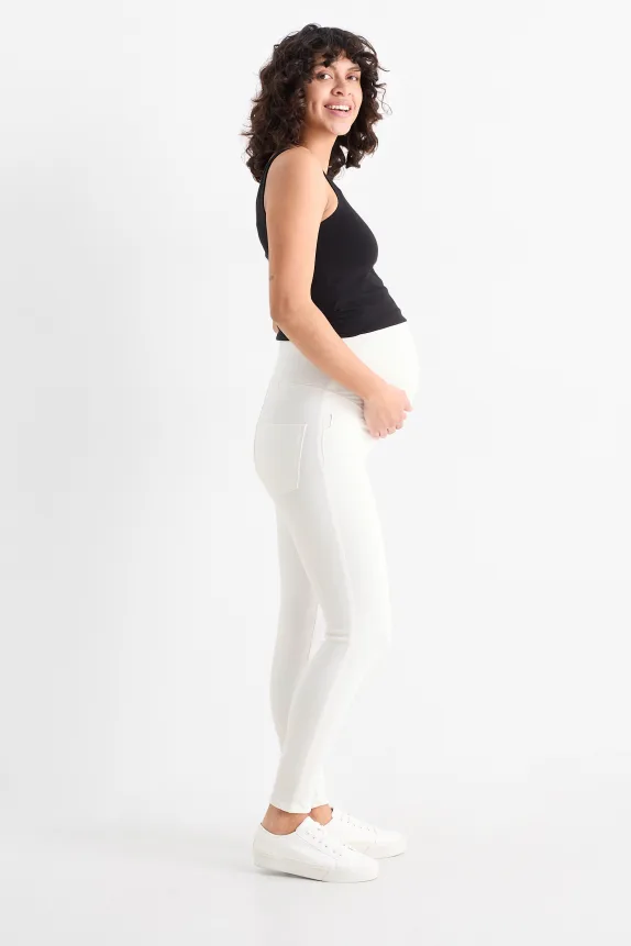 Maternity jeans - jegging jeans - LYCRAÂ® cremewhite