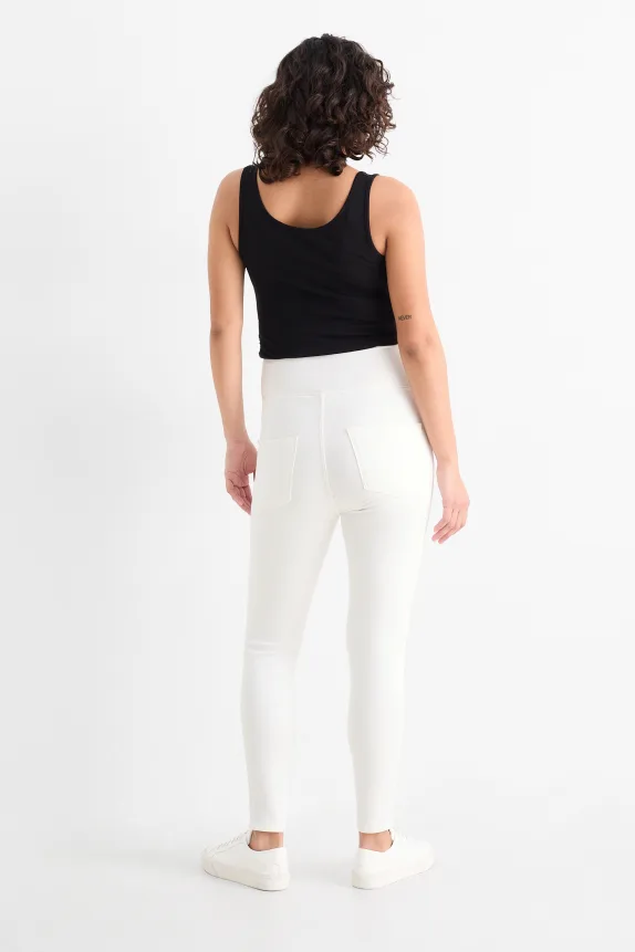 Maternity jeans - jegging jeans - LYCRAÂ® cremewhite