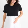 Maternity T-shirt - 2-in-1 look black / white