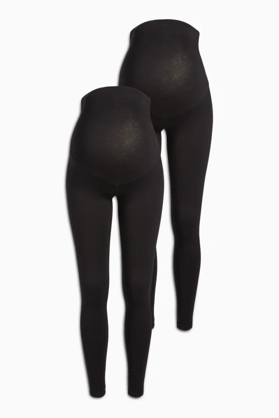 Multipack of 2 - maternity leggings black