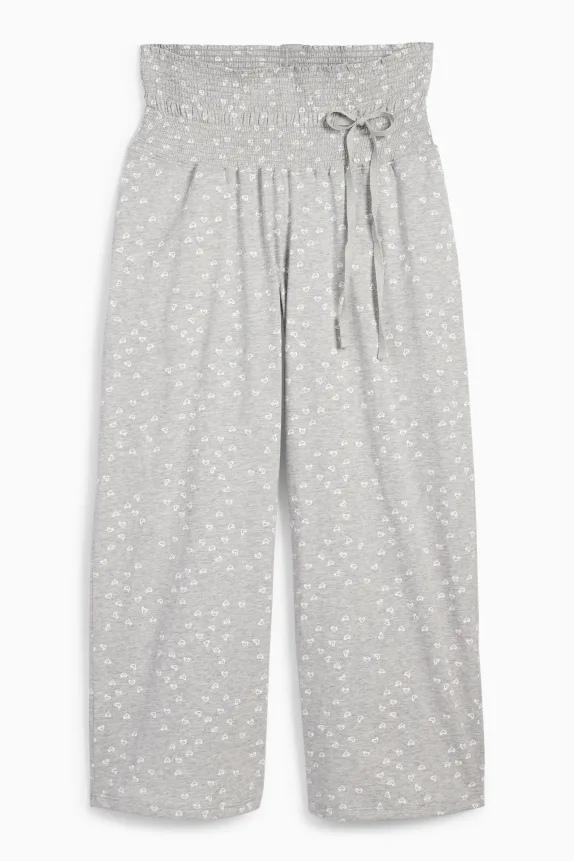 Maternity pyjama bottoms - patterned light gray