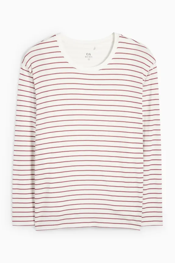 Nursing top - polka dot cremewhite