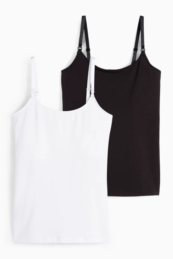 Multipack of 2 - nursing top snow white