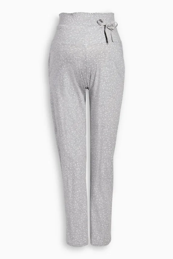 Maternity pyjama bottoms - polka dot gray