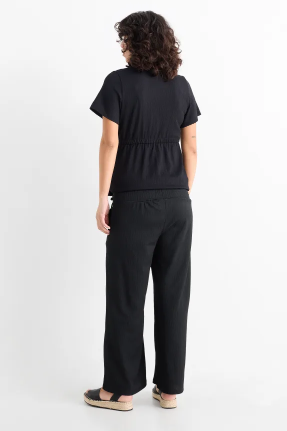 Maternity trousers - palazzo black