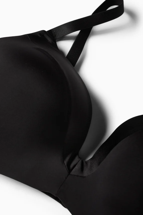 Non-wired nursing bra - padded black