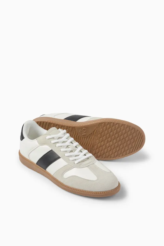 Trainers - faux leather cremewhite