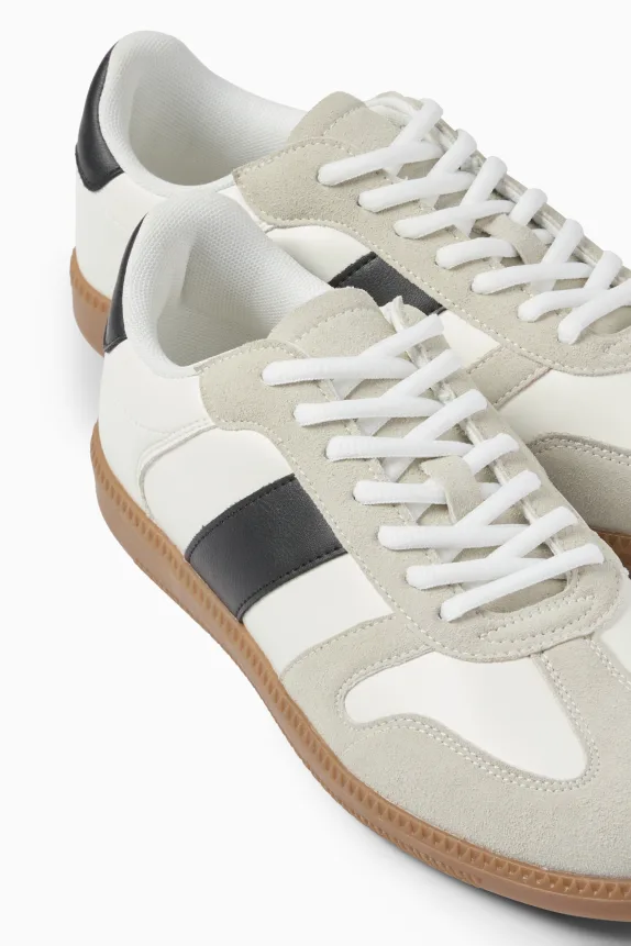 Trainers - faux leather cremewhite