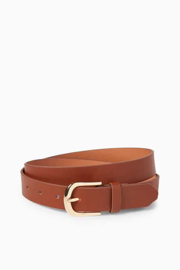 Belt - faux leather brown