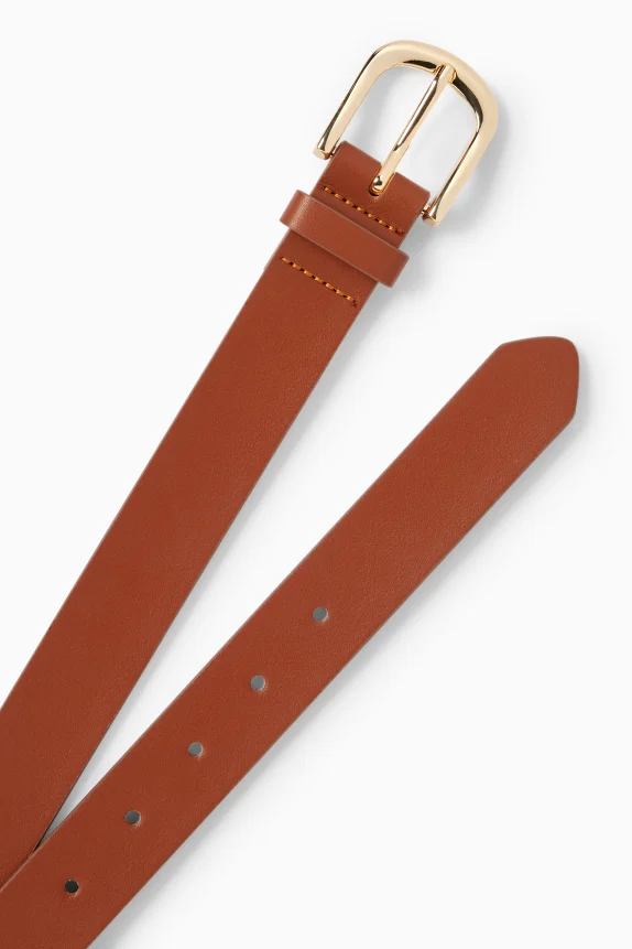 Belt - faux leather brown