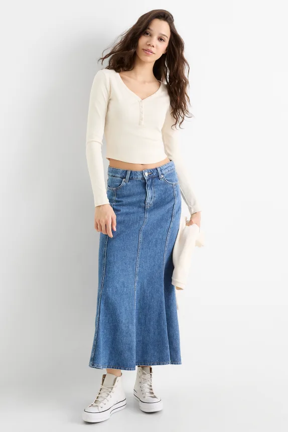 Denim skirt blue denim