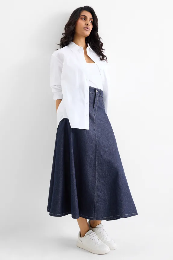 Denim skirt denim-dark blue
