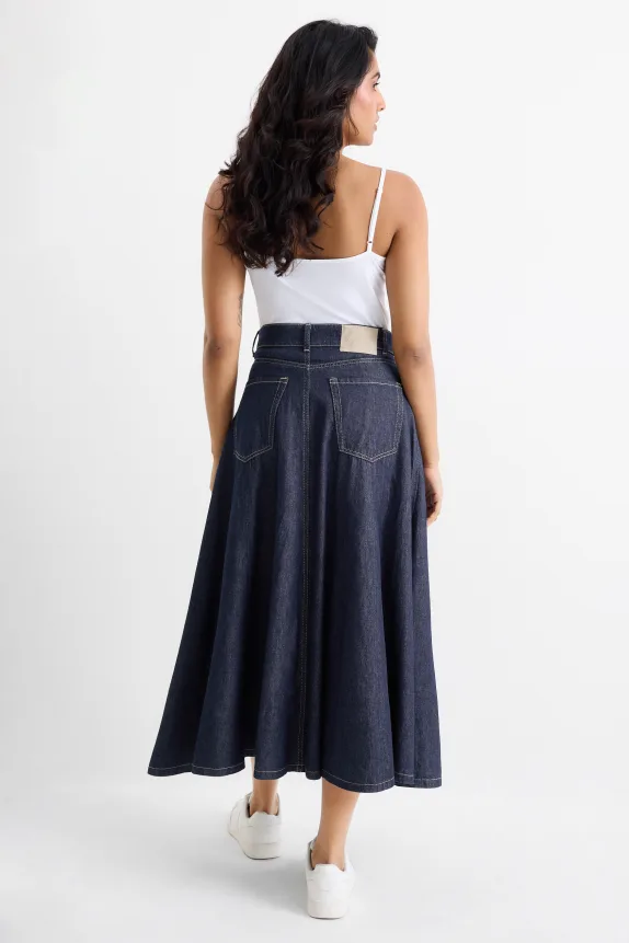 Denim skirt denim-dark blue