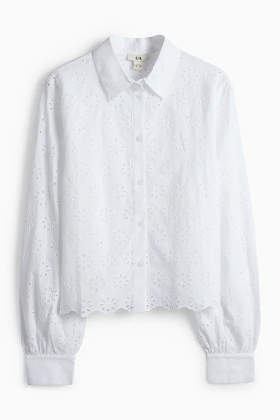 Blouse - broderie anglaise white