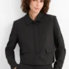 Cropped blazer - fitted black