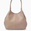 Large shopper - faux leather beige