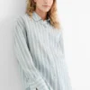 Blouse - striped light blue