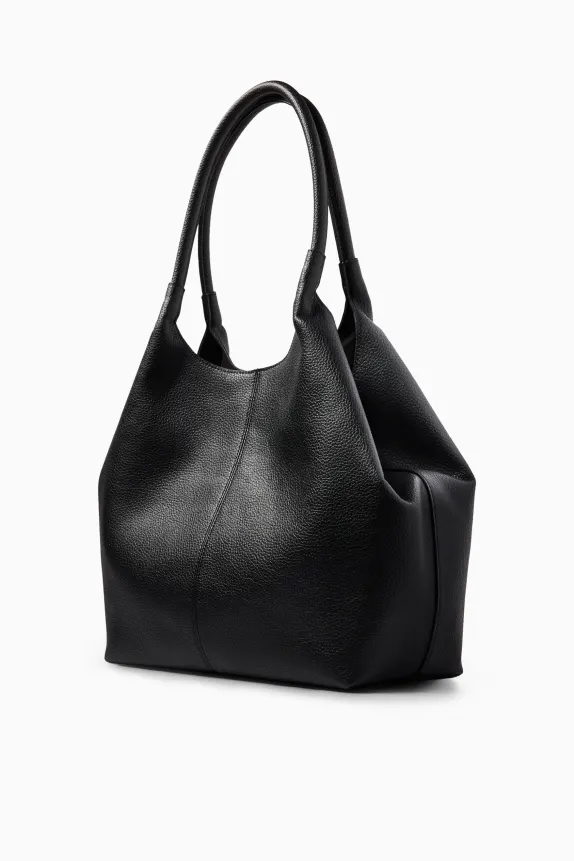Large shopper - faux leather black