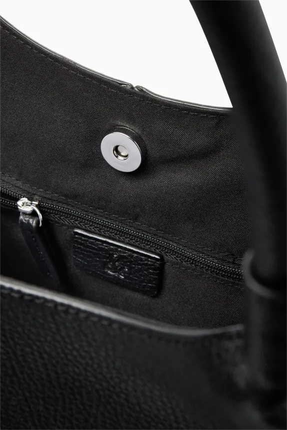 Large shopper - faux leather black