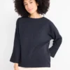 Sweatshirt - ribbed dark blue