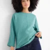 Sweatshirt - ribbed green