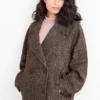 Jacket - check dark brown