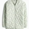 Quilted jacket light green