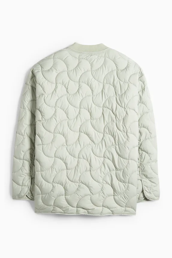 Quilted jacket light green