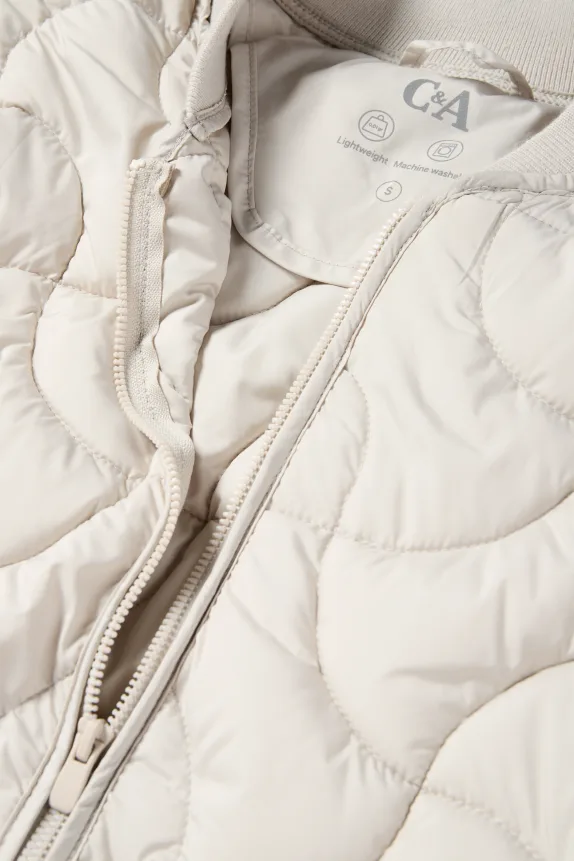 Quilted jacket cremewhite