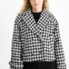 Jacket - check black / white