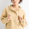 Jacket with hood beige