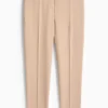Business trousers - mid-rise waist - cigarette fit beige