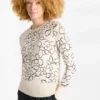 Jumper - floral light beige