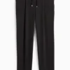 Cloth trousers - mid-rise waist - tapered fit black