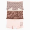 Multipack of 3 - leopard - shorts dark brown