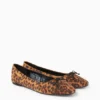 Ballerinas - faux suede - leopard print black / beige