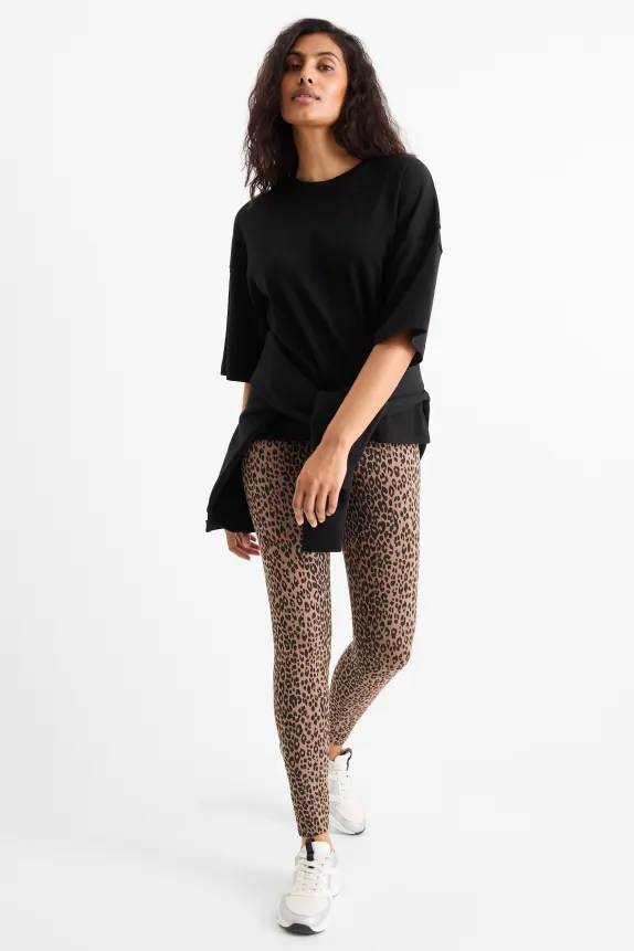 Multipack of 2 - leggings black / beige