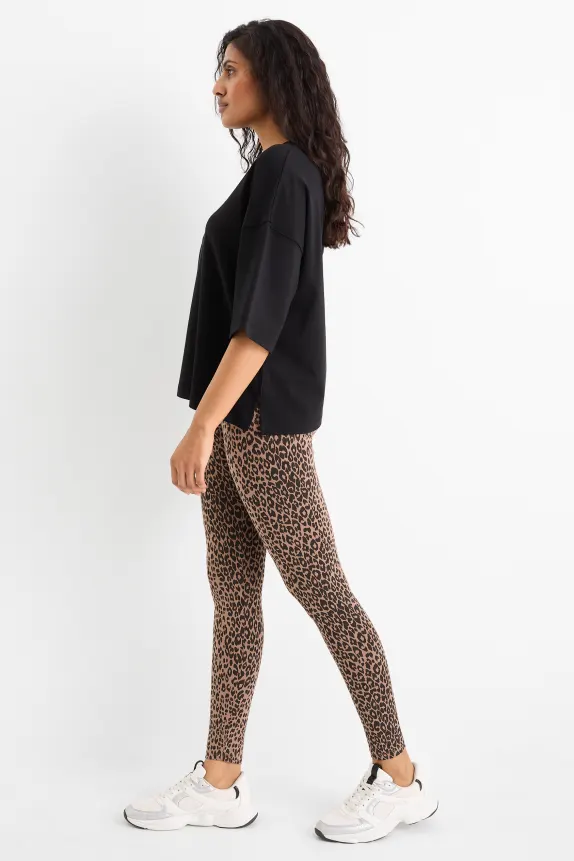 Multipack of 2 - leggings black / beige